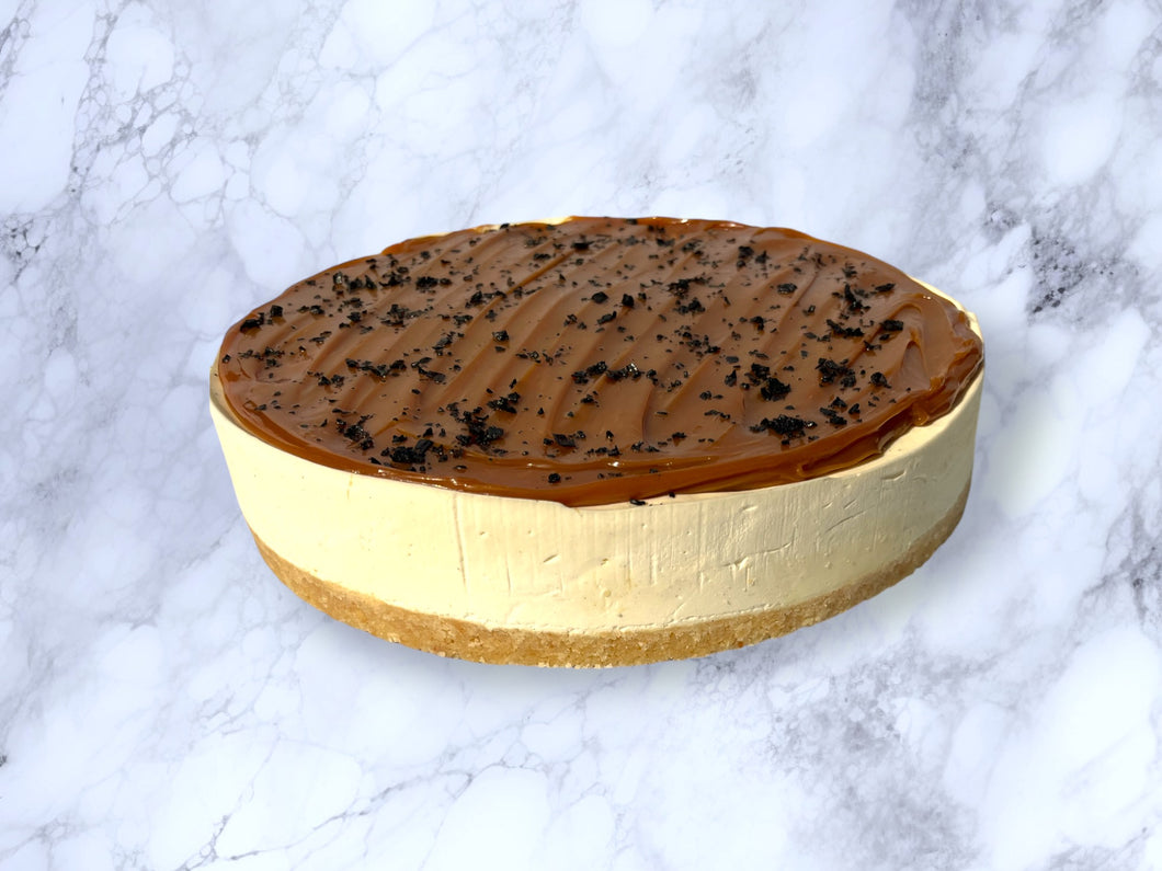 Salted Caramel White Chocolate Cheesecake