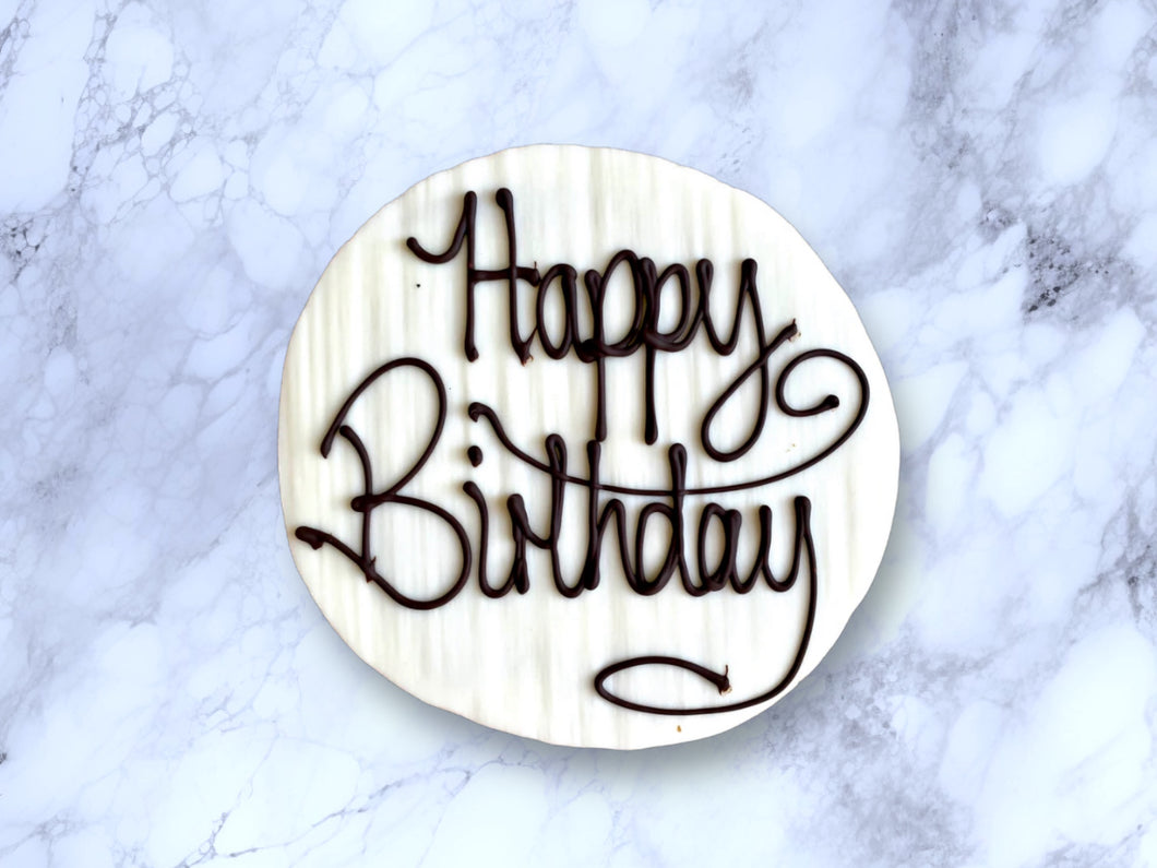 Chocolate Plaque cake topper