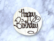 Chocolate Plaque cake topper